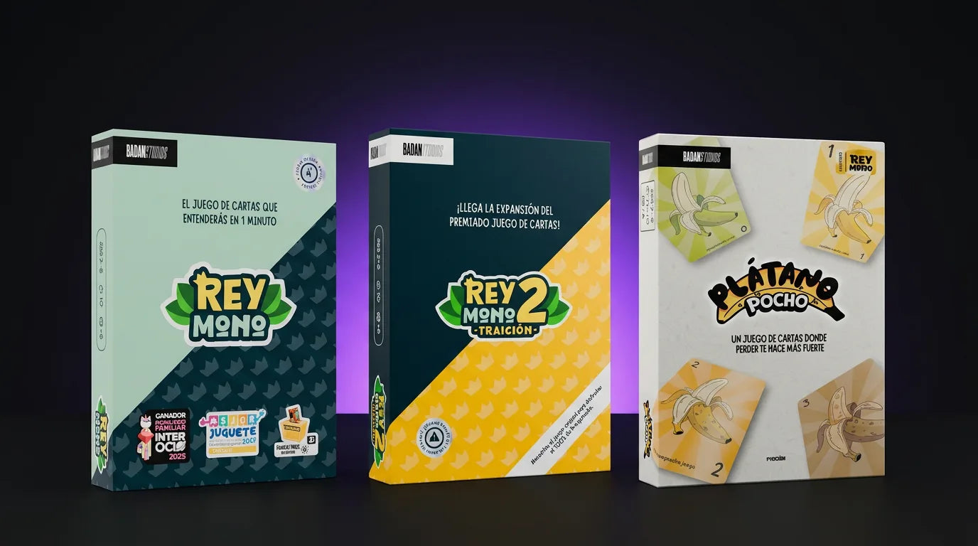 Las cajas de Rey Mono, Rey Mono 2 Traición y Plátano Pocho